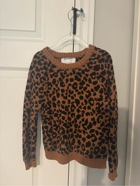 5T Old Navy Brown Leopard Print Sweater